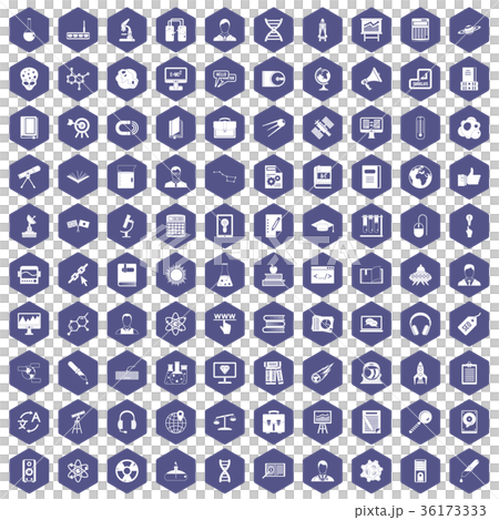 100 researcher science icons hexagon purple 100 researcher science icons hexagon purple 36173333