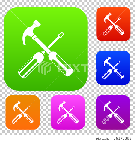 Hammer and screwdriver set collection 36173395