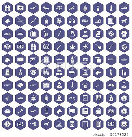 100 smuggling icons hexagon purple 100 smuggling icons hexagon purple 36173522