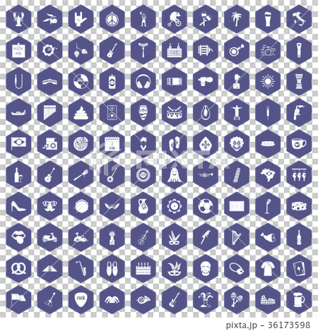 100 street festival icons hexagon purple 100 street festival icons hexagon purple 36173598
