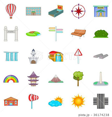 View icons set, cartoon style 36174238