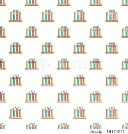 Medical test tubes in holder pattern seamless 36174242