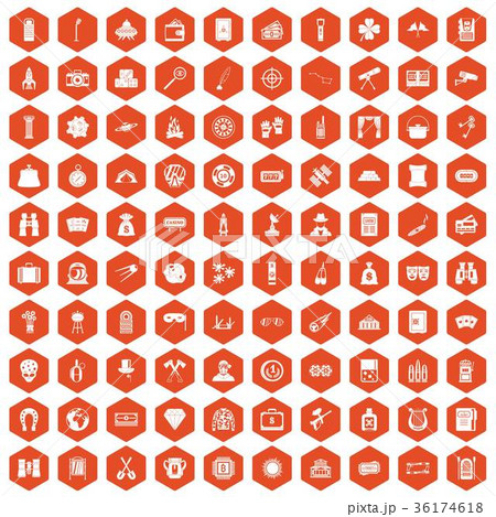 100 adult games icons hexagon orange 100 adult games icons hexagon orange 36174618