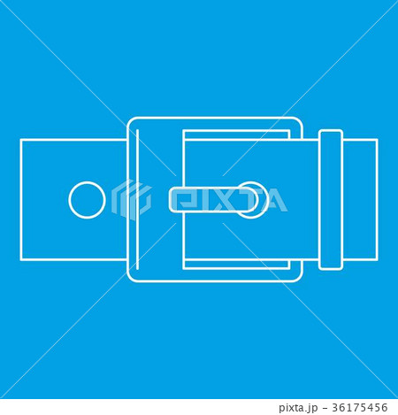 Square buckle icon, outline style 36175456