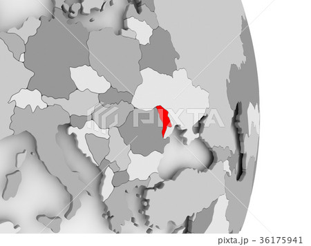 Moldova on grey political globe Moldova on grey political globe 36175941