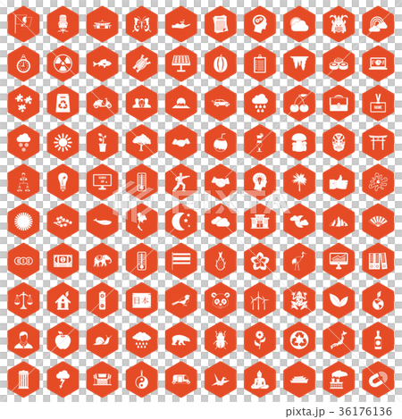 100 harmony icons hexagon orange 36176136