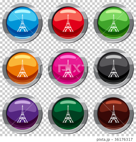 Eiffel tower set 9 collection 36176317