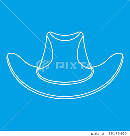 Cowboy hat icon, outline style 36176449