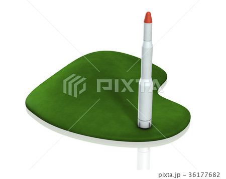 島の端で起立するロケットの3DCG 島の端で起立するロケットの3DCG 36177682