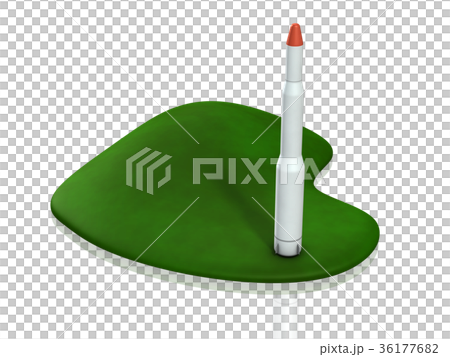 島の端で起立するロケットの3DCG 島の端で起立するロケットの3DCG 36177682
