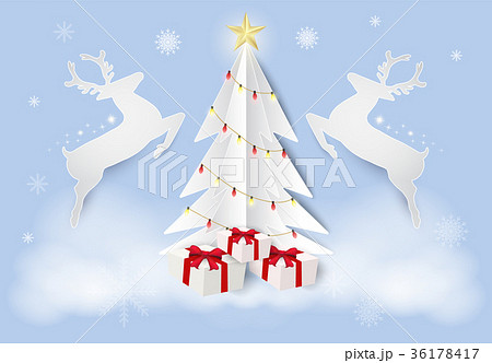 Christmas season paper art background. Christmas season paper art background. 36178417