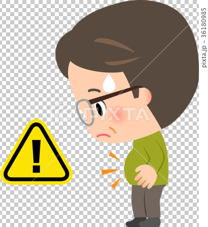 腹部の肥満を気にする中年男性 腹部の肥満を気にする中年男性 36180985