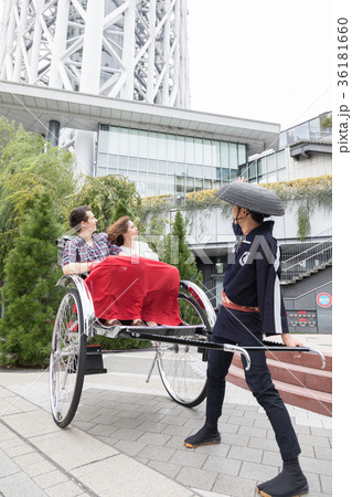 インバウンドツーリスト 文化体験 人力車 インバウンドツーリスト 文化体験 人力車 36181660