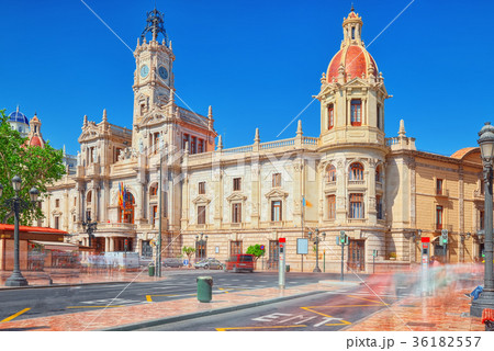 Modernism Plaza of the City Hall of Valencia. 36182557