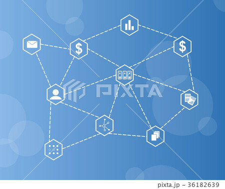 Block chain background style collection 36182639