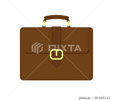 Brown business suitcase vector icon. 36183112