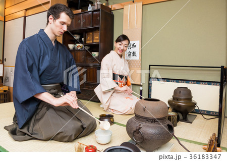 インバウンドツーリスト　文化体験　茶道　 36183347