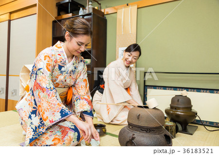 インバウンドツーリスト　文化体験　茶道　 36183521
