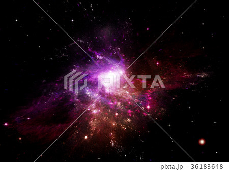 Stars, dust and gas nebula in a far galaxy Stars, dust and gas nebula in a far galaxy 36183648