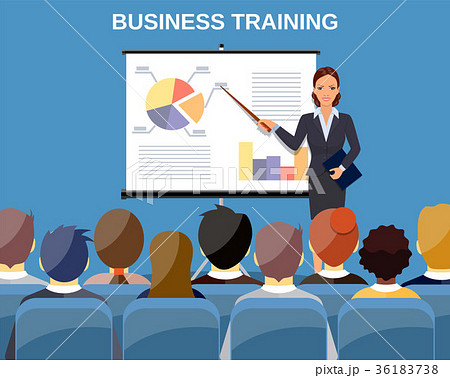 Businesswoman making presentation Businesswoman making presentation 36183738