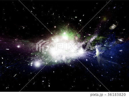 Stars, dust and gas nebula in a far galaxy Stars, dust and gas nebula in a far galaxy 36183820