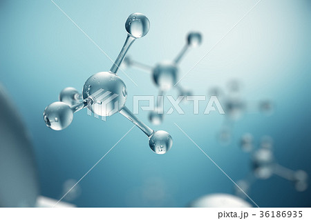 3D illustration molecules. Atoms bacgkround 36186935