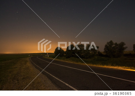 Night landscape from the highway at night 36190365