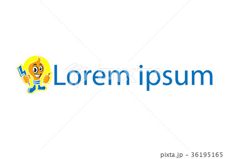 A cute bulb holding a lightning flash 36195165