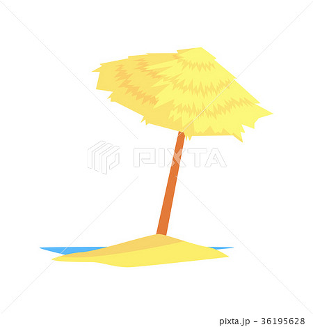 Beach straw umbrella cartoon vector illustration Beach straw umbrella cartoon vector illustration 36195628