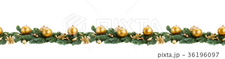 evergreen fir tree and red christmas ball 36196097