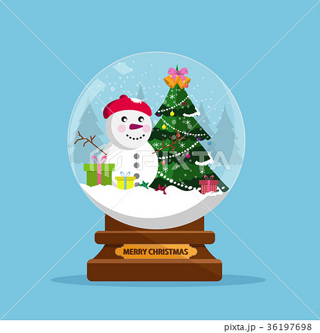 Snow globe and Christmas tree with balls Gifts Snow globe and Christmas tree with balls Gifts 36197698