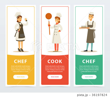 Colorful banners with professional workers Colorful banners with professional workers 36197824