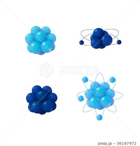 3d abstract atom structure. - Stock Illustration [36197972] - PIXTA