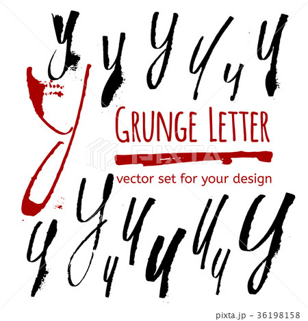 Grunge letter set for your design 36198158