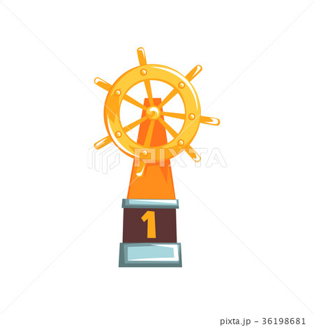 Cartoon illustration of ship s steering wheel Cartoon illustration of ship s steering wheel 36198681