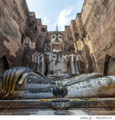 Buddha statue in WatSiChumat at Sukhothai,Thailand 36200131