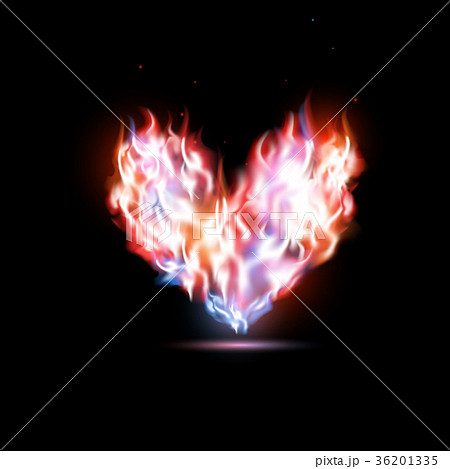 human heart in flames 36201335