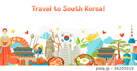 South Korea banner design. Korean traditional 36205019
