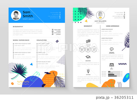 Personal CV- set of modern vector template Personal CV- set of modern vector template 36205311