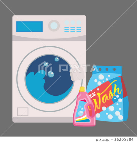 washing machine in flat style. isolated on blue washing machine in flat style. isolated on blue 36205584