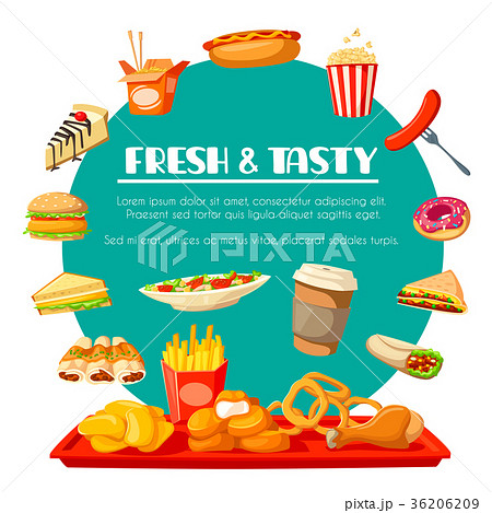 Fast food vector icons for fastfood restaurant Fast food vector icons for fastfood restaurant 36206209