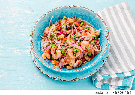 Ecuadorian shrimps ceviche sebiche with tomatoes 36206464