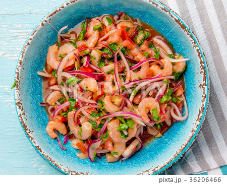 Ecuadorian shrimps ceviche sebiche with tomatoes 36206466