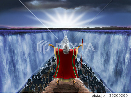 モーセの十戒イメージのイラスト素材