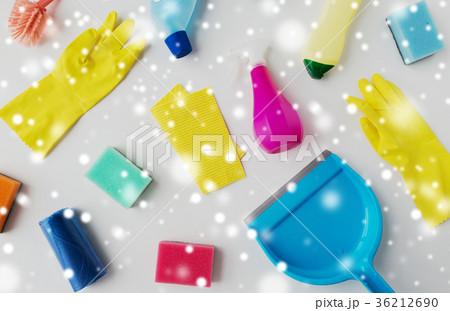 cleaning stuff on white background cleaning stuff on white background 36212690