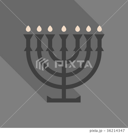Menorah 9 candle candelabrum vector illustration 36214347