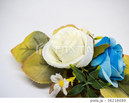 flower bouquet made of cloth on a table  36216089
