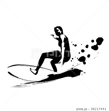 サーフィンのイラスト素材