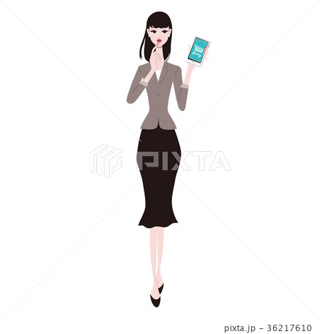 スマホを持つ女性 イラスト スマホを持つ女性 イラスト 36217610