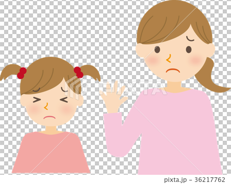 困った表情の親子 36217762